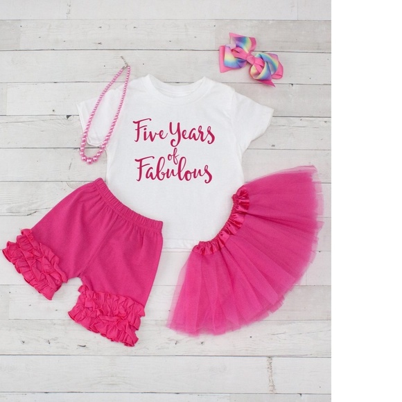 Birthday Princess -  5pc T-Shirt, Shorts & Tutu - Picture 1 of 8